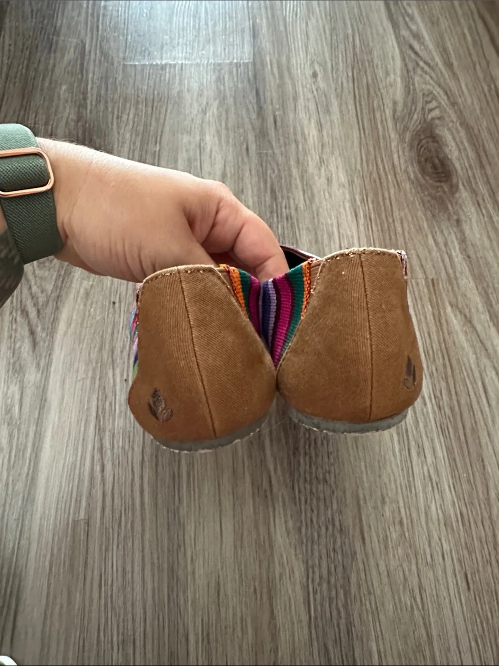 REEF | Striped Multicolor Canvas Women’s Ballet Flats, Size 9.5
